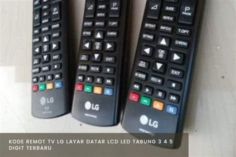 kode remote tv lg tabung|Kode Remote TV LG LED, Tabung, dan LCD .